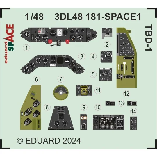 TBD-1 SPACE HOBBY BOSS, 1/48 - Eduard Accessories 3DL48181