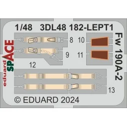 Fw 190A-2 SPACE EDUARD, 1/48 - Eduard Accessories 3DL48182