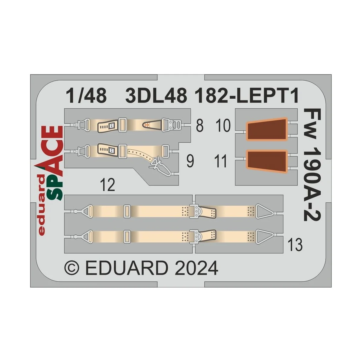 Fw 190A-2 SPACE EDUARD, 1/48 - Eduard Accessories 3DL48182