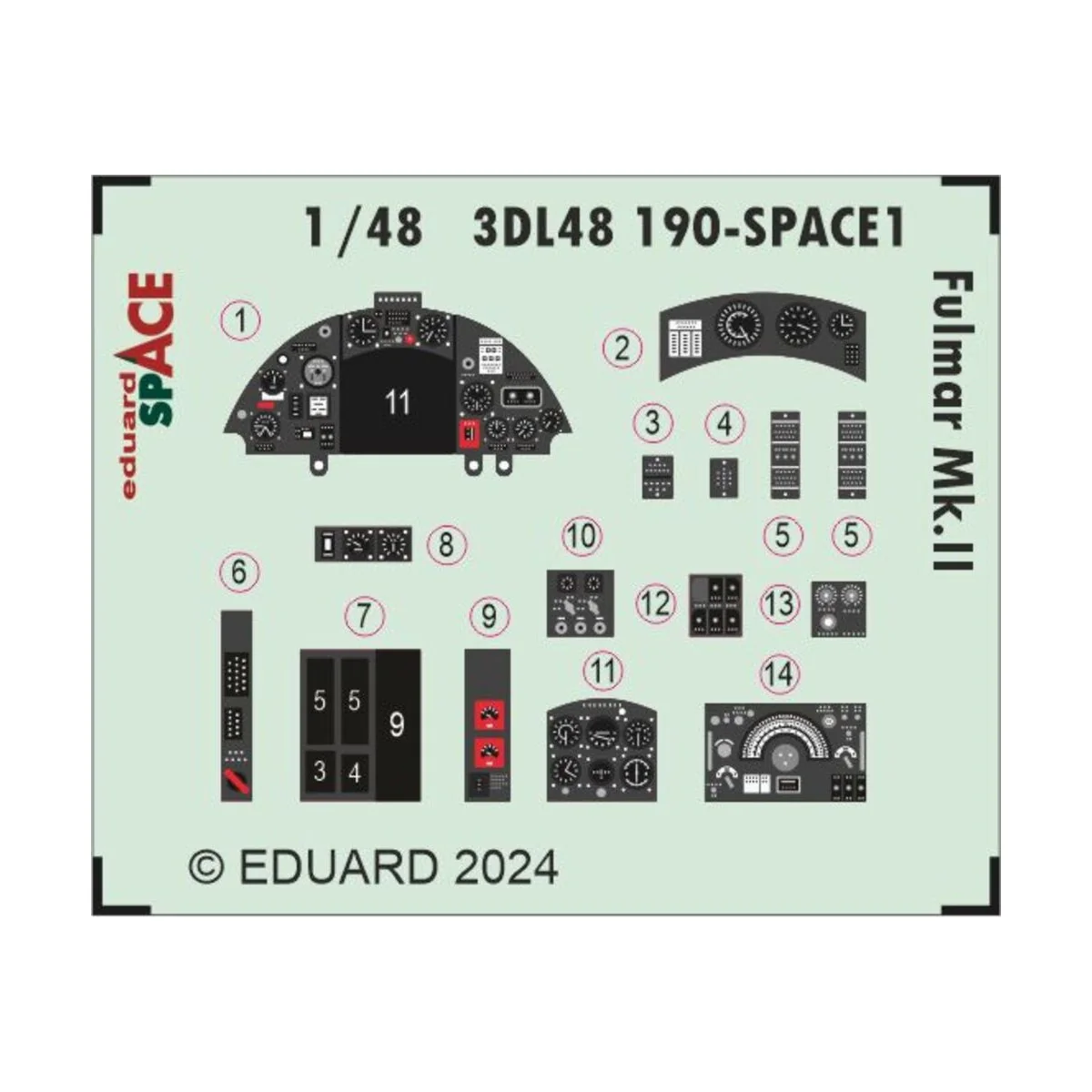 Fulmar Mk.II SPACE, 1/48 - Eduard Accessories 3DL48190