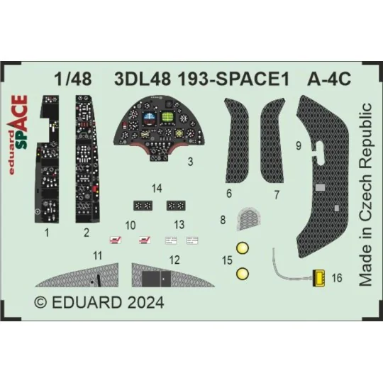 A-4C SPACE, 1/48 - Eduard Accessories 3DL48193