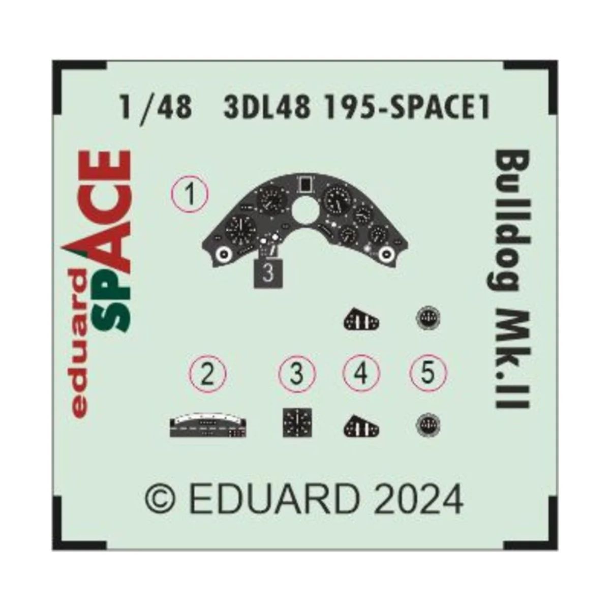 Bulldog Mk.II SPACE, 1/48 - Eduard Accessories 3DL48195