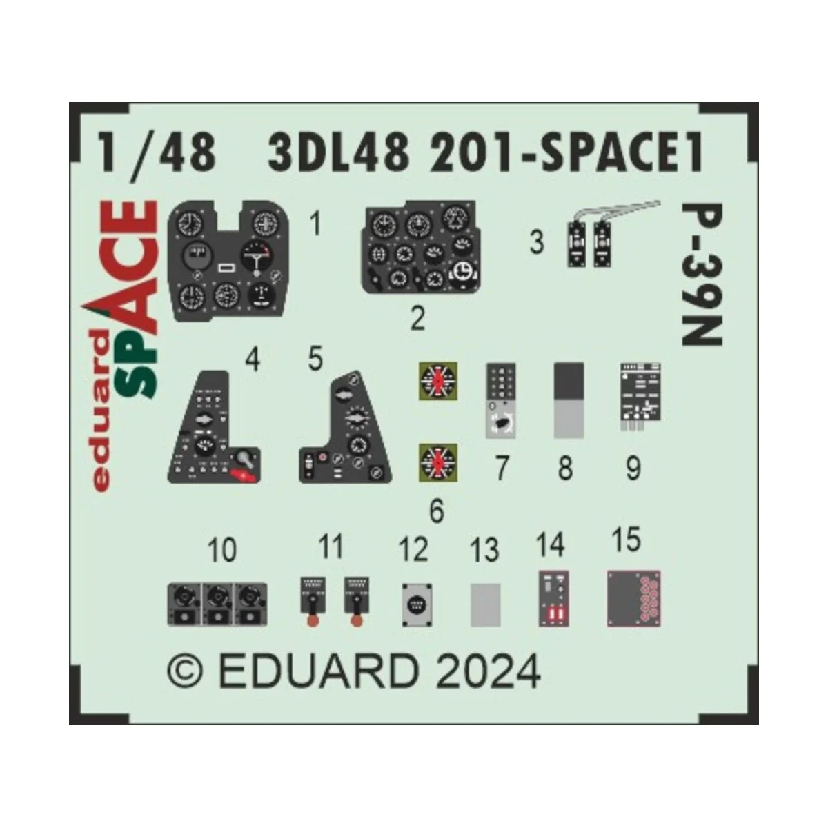P-39N SPACE, 1/48 - Eduard Accessories 3DL48201