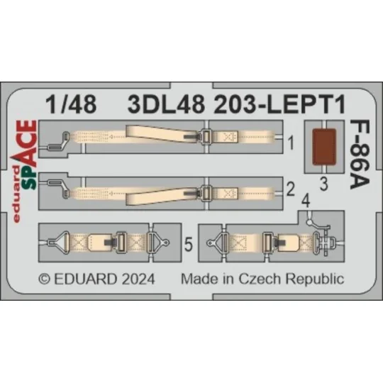 F-86A SPACE CLEAR PROP, 1/48 - Eduard Accessories 3DL48203