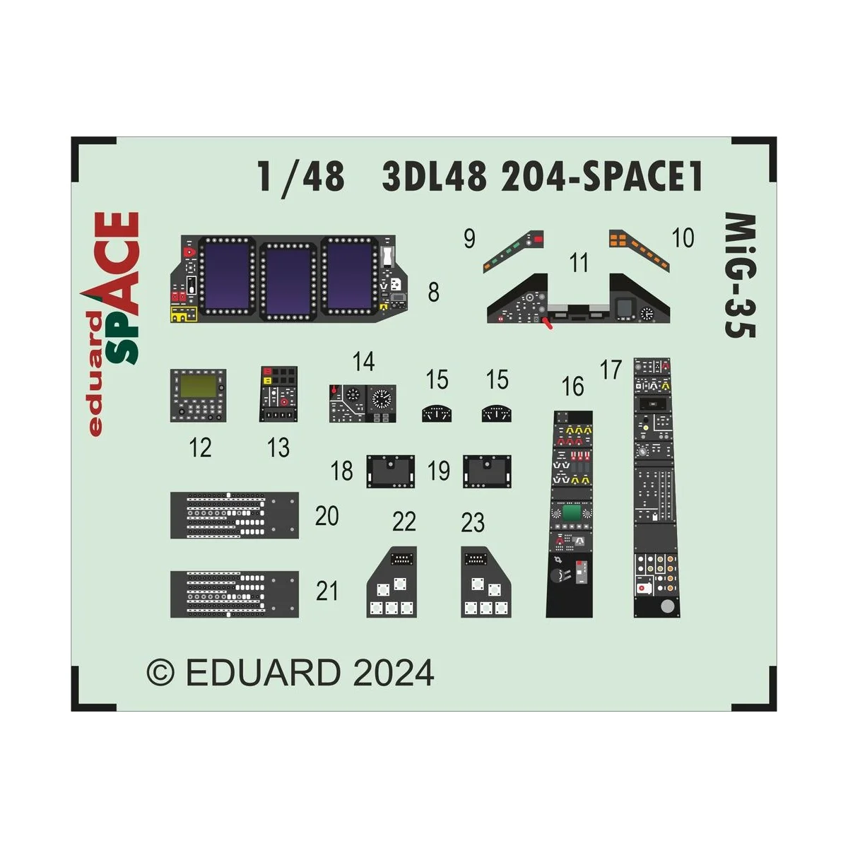 MiG-35 SPACE HOBBY BOSS, 1/48 - Eduard Accessories 3DL48204