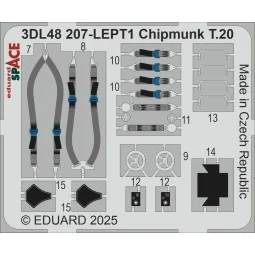 Chipmunk T.20 SPACE AIRFIX, 1/48 - Eduard Accessories 3DL48207
