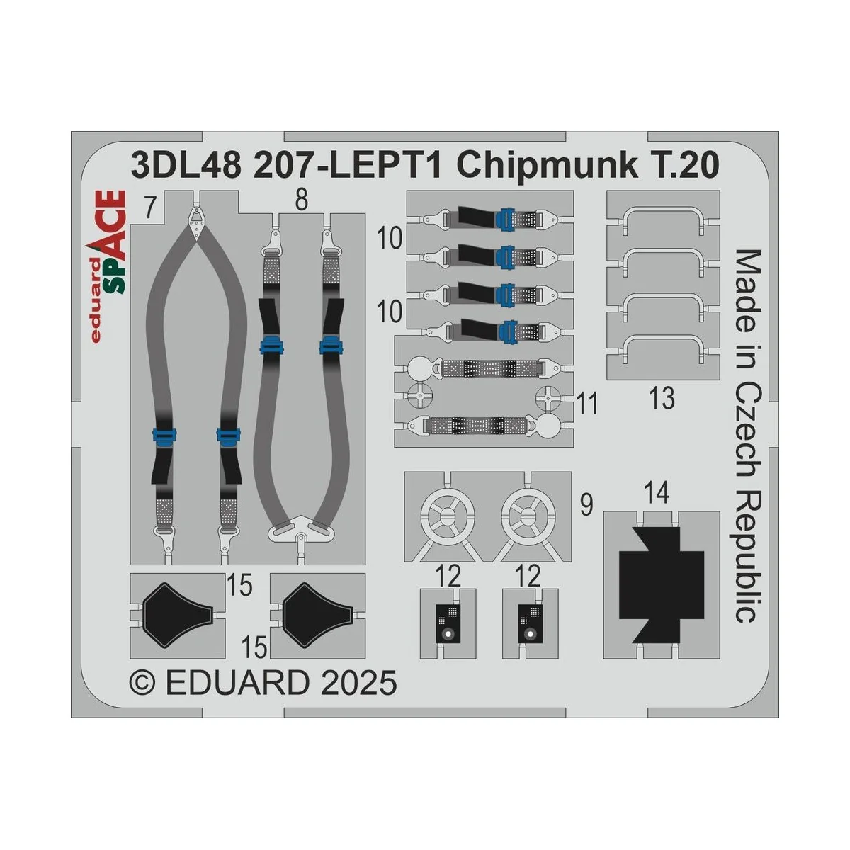 Chipmunk T.20 SPACE AIRFIX, 1/48 - Eduard Accessories 3DL48207