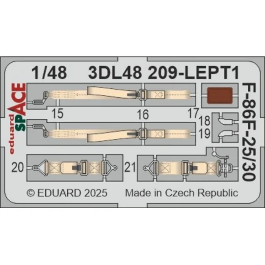 F-86F-25/30 SPACE AIRFIX, 1/48 - Eduard Accessories 3DL48209