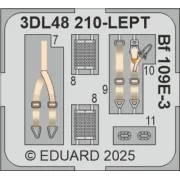 Bf 109E-3 SPACE HOBBY BOSS, 1/48 - Eduard Accessories 3DL48210 Bf 109E-3 SPACE HOBBY BOSS, 1/48 - Eduard Accessories 3DL48210