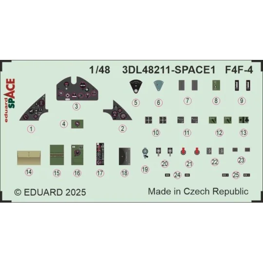 F4F-4 SPACE ACADEMY, 1/48 - Eduard Accessories 3DL48211