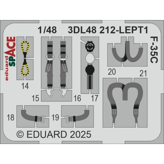F-35C SPACE TAMIYA, 1/48 - Eduard Accessories 3DL48212