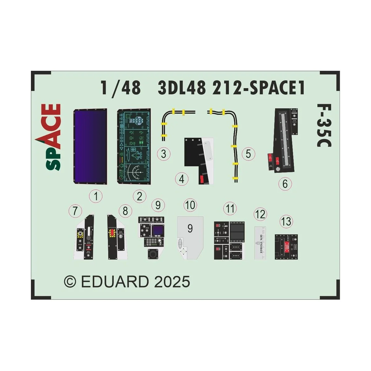 F-35C SPACE TAMIYA, 1/48 - Eduard Accessories 3DL48212