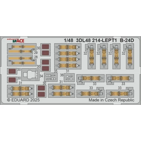 B-24D SPACE HOBBY BOSS, 1/48 - Eduard Accessories 3DL48214 B-24D SPACE HOBBY BOSS, 1/48 - Eduard Accessories 3DL48214