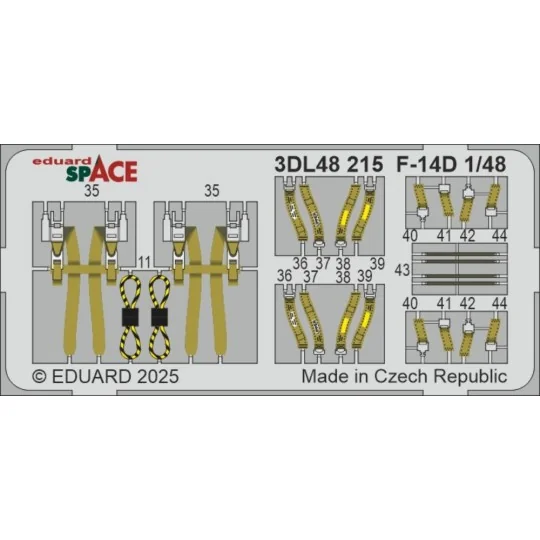 F-14D SPACE GREAT WALL HOBBY, 1/48 - Eduard Accessories 3DL48215