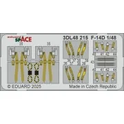 F-14D SPACE GREAT WALL HOBBY - Eduard Accessories 3DL48215