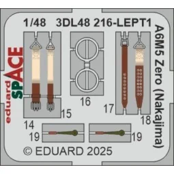 A6M5 Zero (Nakajima) SPACE FINE MOLDS, 1/48 - Eduard Accessories 3D...