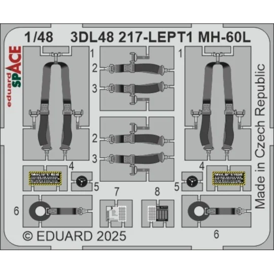 MH-60L SPACE ICM, 1/48 - Eduard Accessories 3DL48217 MH-60L SPACE ICM, 1/48 - Eduard Accessories 3DL48217