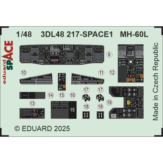 MH-60L SPACE ICM, 1/48 - Eduard Accessories 3DL48217 MH-60L SPACE ICM, 1/48 - Eduard Accessories 3DL48217