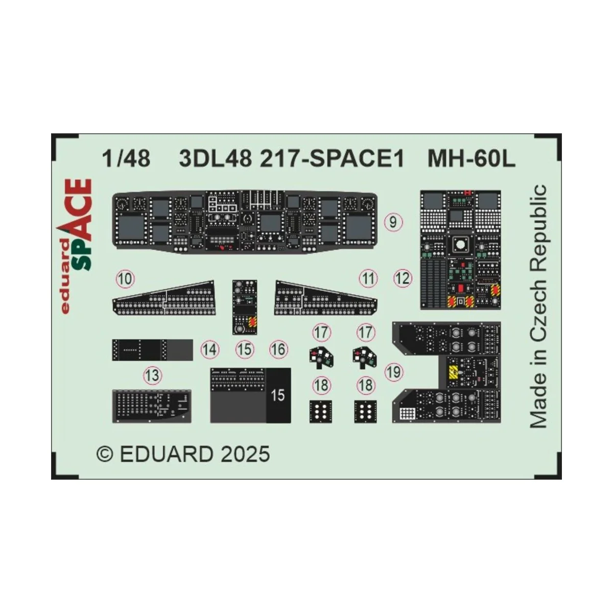 MH-60L SPACE ICM, 1/48 - Eduard Accessories 3DL48217 MH-60L SPACE ICM, 1/48 - Eduard Accessories 3DL48217