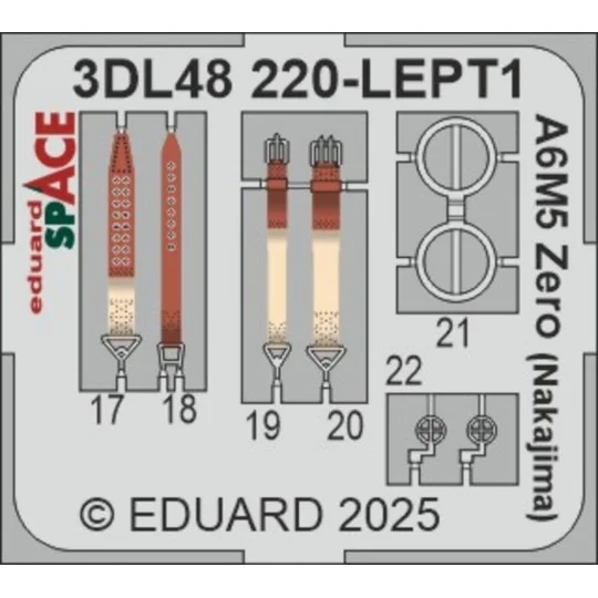 A6M5 Zero (Nakajima) SPACE EDUARD, 1/48 - Eduard Accessories 3DL48220