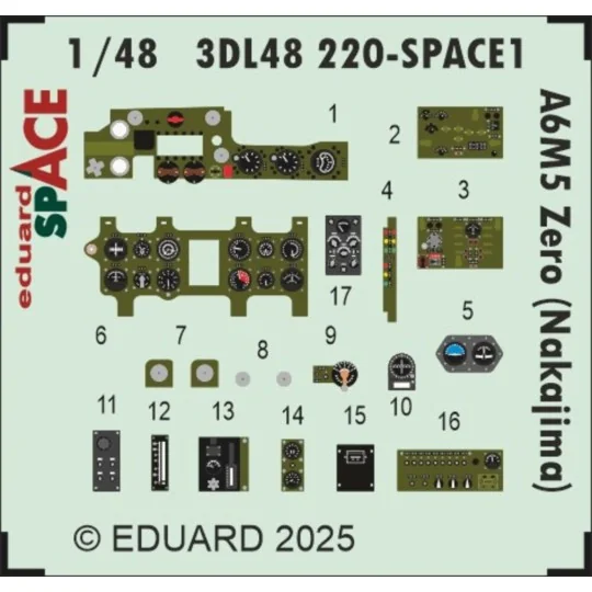A6M5 Zero (Nakajima) SPACE EDUARD - Eduard Accessories 3DL48220