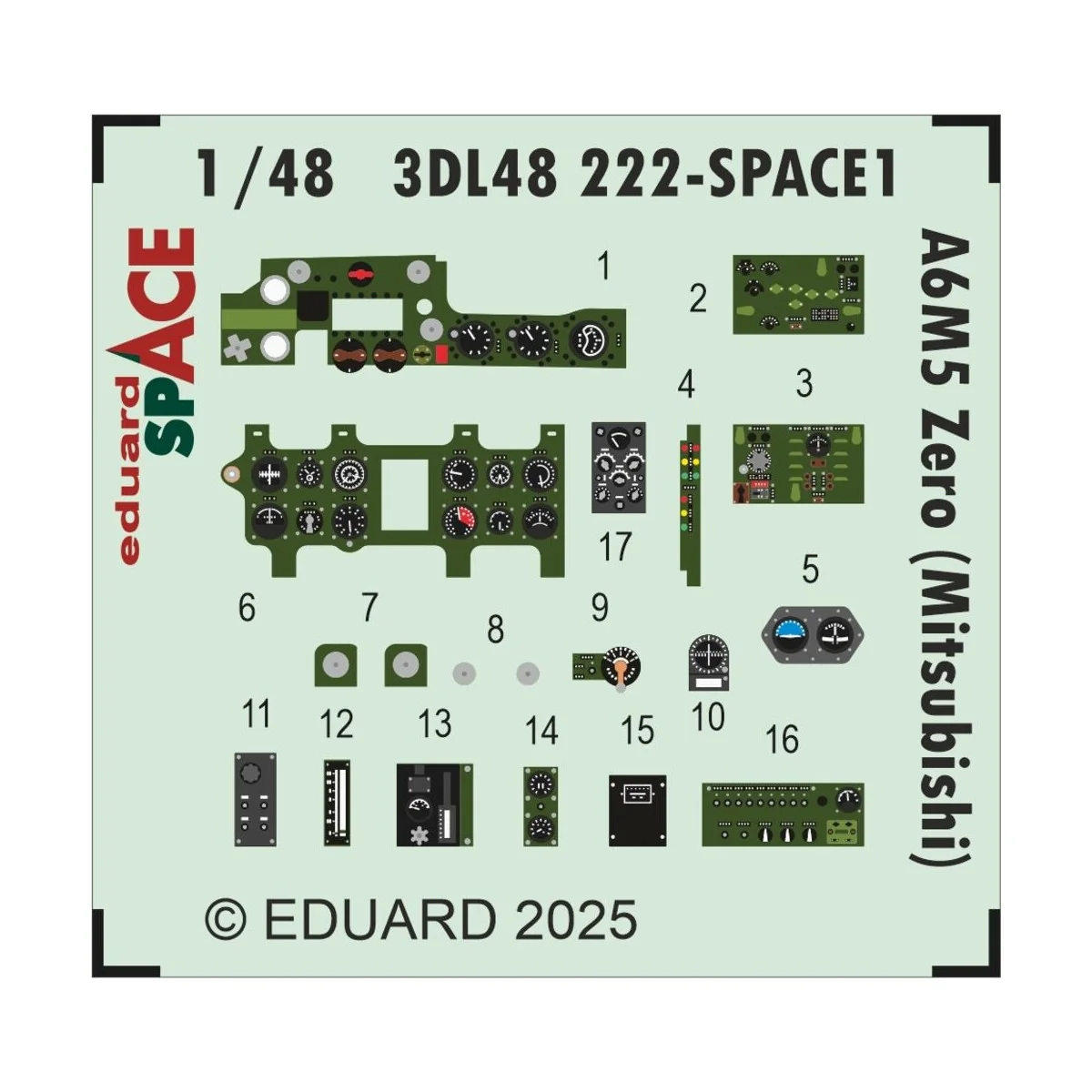 A6M5 Zero (Mitsubishi) SPACE EDUARD, 1/48 - Eduard Accessories 3DL4...