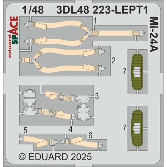 Mi-24A SPACE TRUMPETER, 1/48 - Eduard Accessories 3DL48223