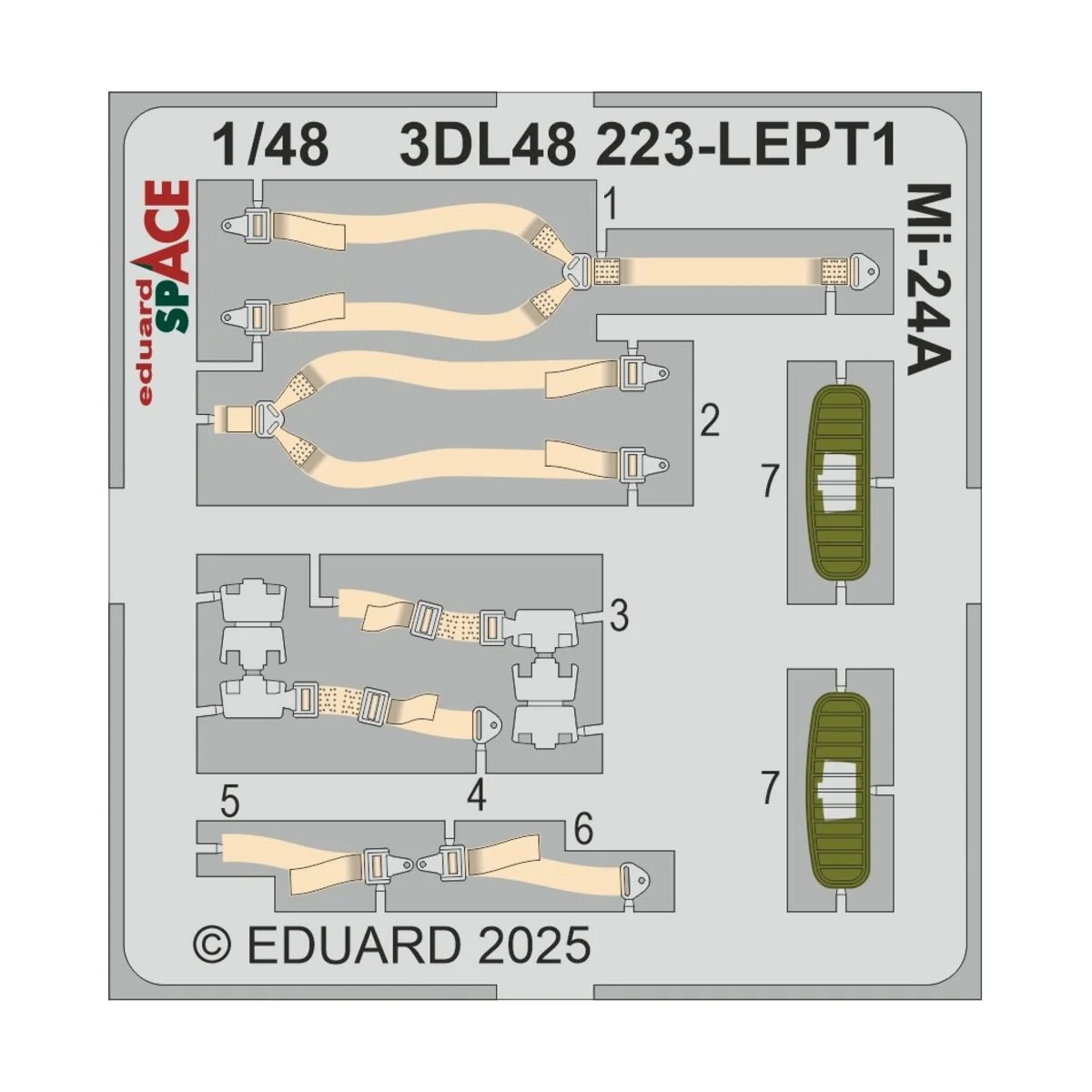 Mi-24A SPACE TRUMPETER, 1/48 - Eduard Accessories 3DL48223