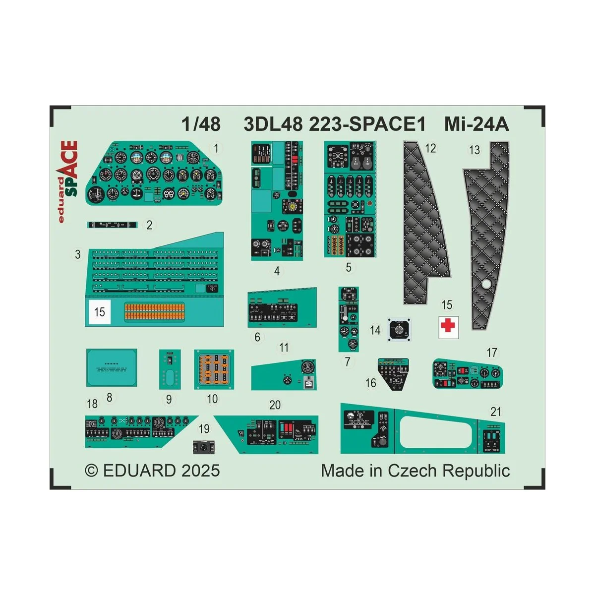 Mi-24A SPACE TRUMPETER - Eduard Accessories 3DL48223
