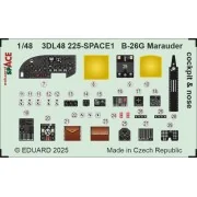 B-26G Marauder cockpit & nose SPACE ICM - Eduard Accessories 3DL48225