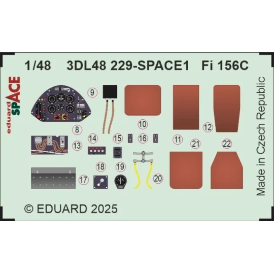 Fi 156C SPACE TAMIYA, 1/48 - Eduard Accessories 3DL48229