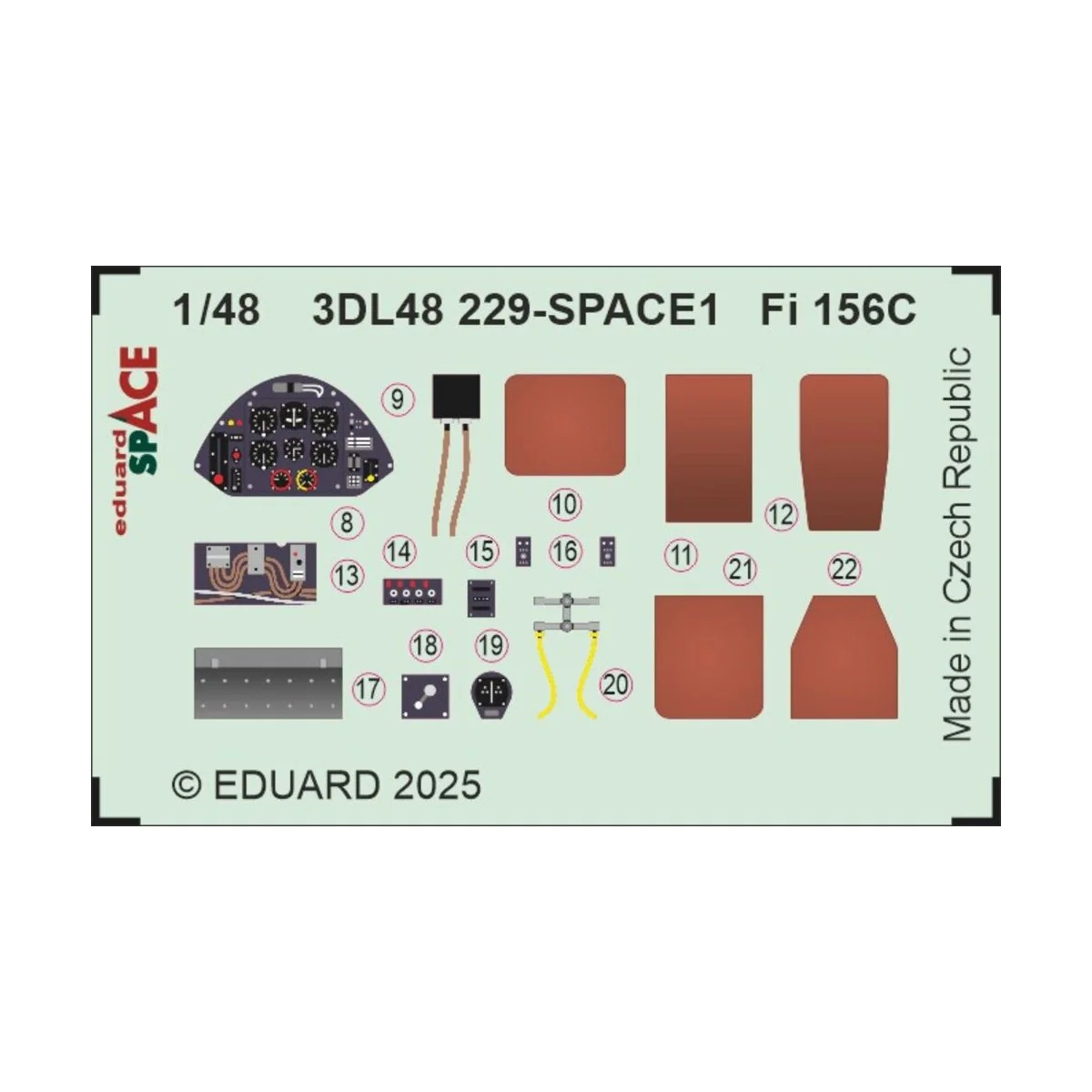 Fi 156C SPACE TAMIYA, 1/48 - Eduard Accessories 3DL48229