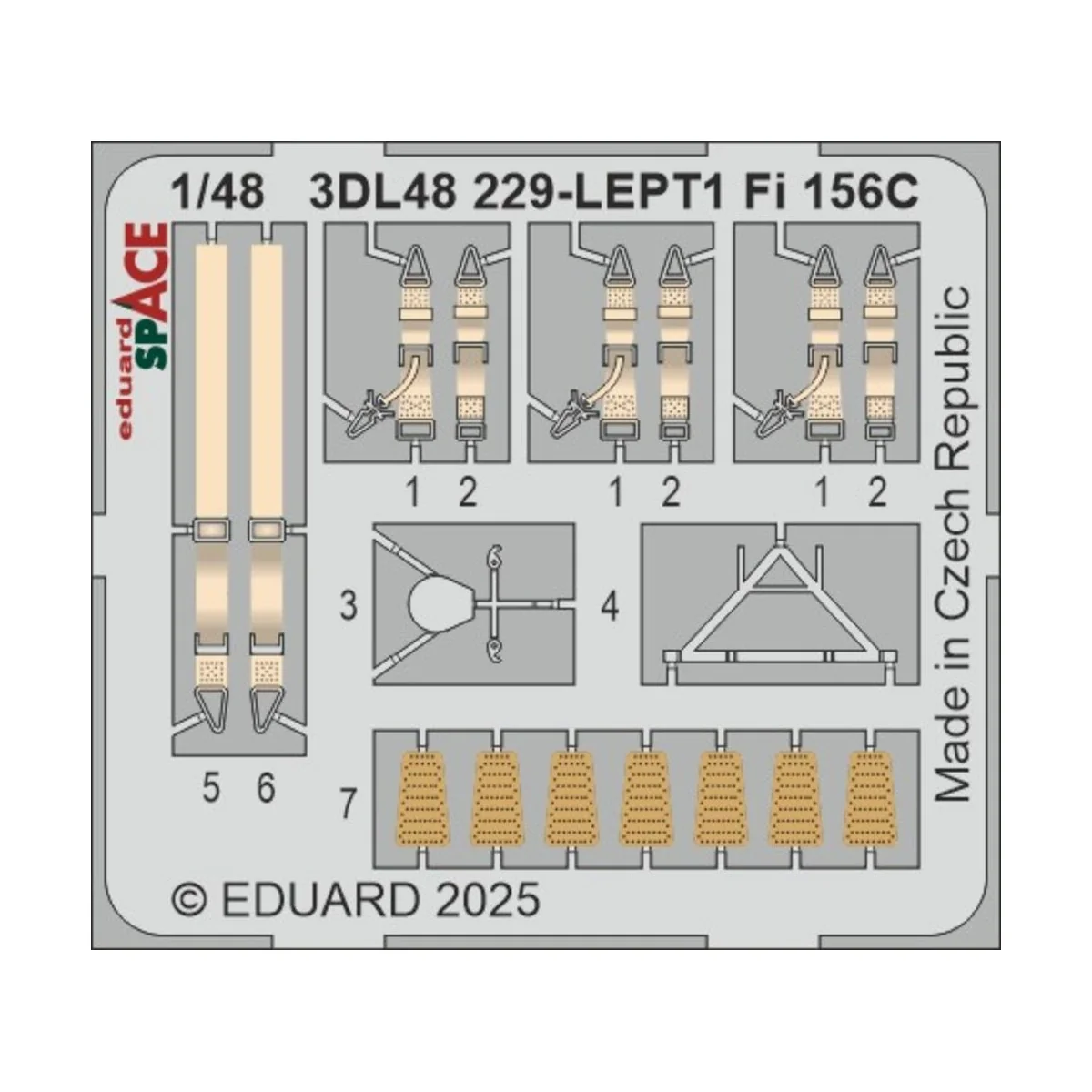 Fi 156C SPACE TAMIYA, 1/48 - Eduard Accessories 3DL48229