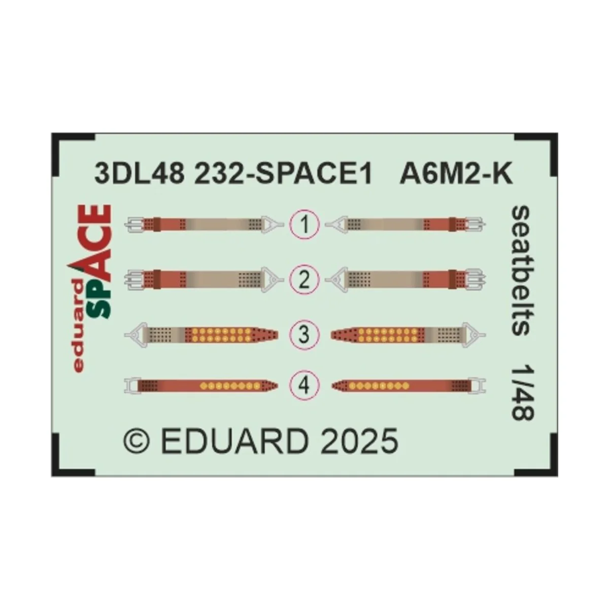 A6M-2K seatbelts SPACE EDUARD - Eduard Accessories 3DL48232