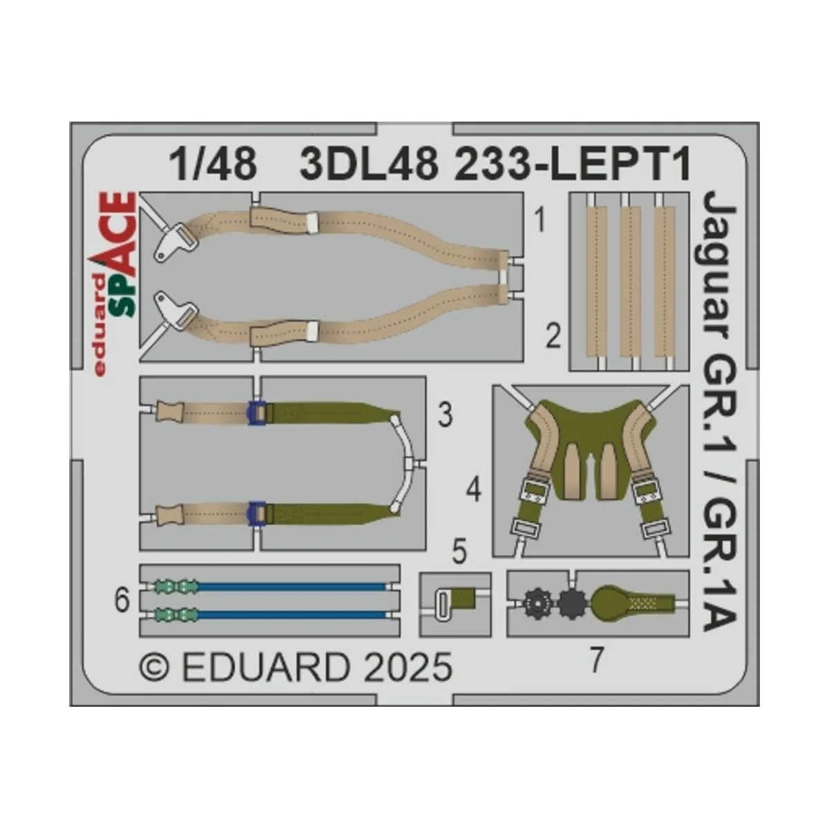 Jaguar GR.1 / GR.1A SPACE AIRFIX, 1/48 - Eduard Accessories 3DL48233