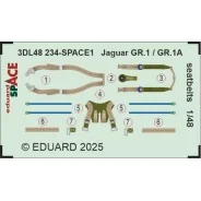 Jaguar GR.1 / GR.1A seatbelts SPACE AIRFIX, 1/48 - Eduard Accessori...