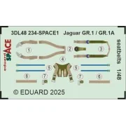 Jaguar GR.1 / GR.1A seatbelts SPACE AIRFIX, 1/48 - Eduard Accessori... Jaguar GR.1 / GR.1A seatbelts SPACE AIRFIX, 1/48 - Eduard Accessori...