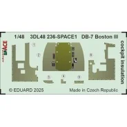 DB-7 Boston III cockpit insulation SPACE HKM, 1/48 - Eduard Accesso...