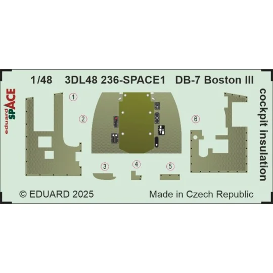 DB-7 Boston III cockpit insulation SPACE HKM - Eduard Accessories 3...