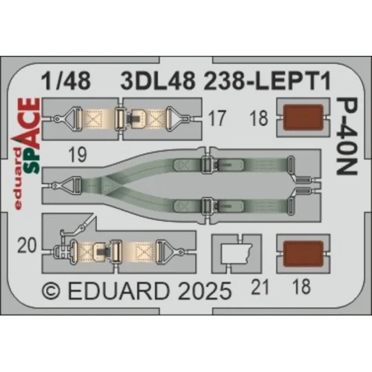 P-40N SPACE EDUARD, 1/48 - Eduard Accessories 3DL48238 P-40N SPACE EDUARD, 1/48 - Eduard Accessories 3DL48238