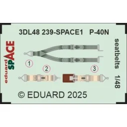 P-40N seatbelts SPACE EDUARD - Eduard Accessories 3DL48239