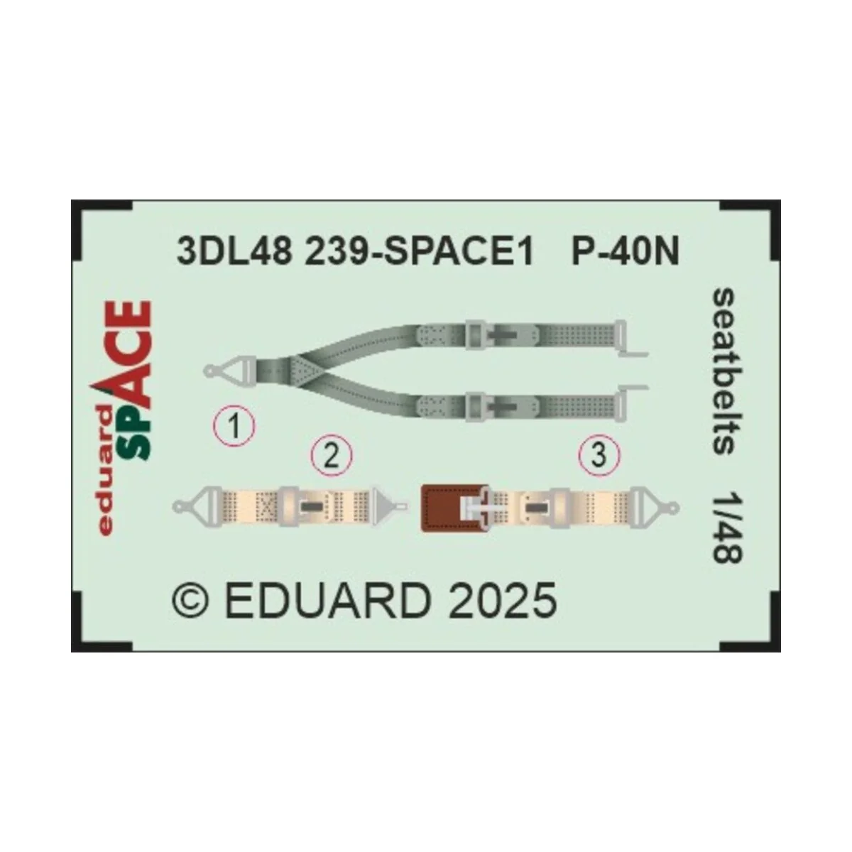 P-40N seatbelts SPACE EDUARD - Eduard Accessories 3DL48239