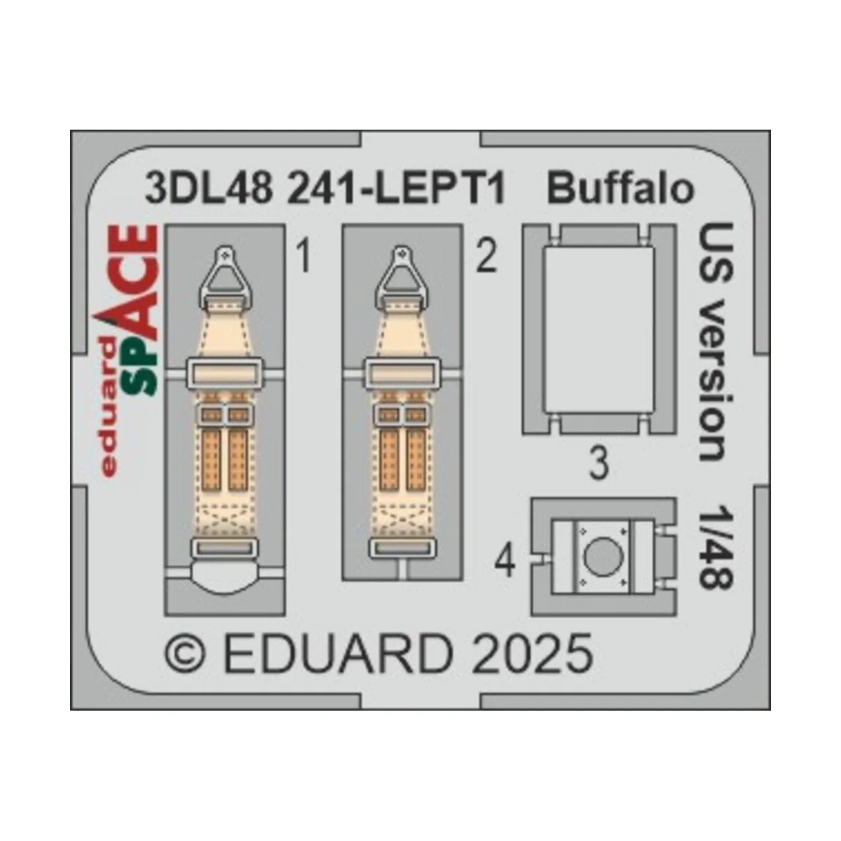 Buffalo US version SPACE TAMIYA, 1/48 - Eduard Accessories 3DL48241 Buffalo US version SPACE TAMIYA, 1/48 - Eduard Accessories 3DL48241