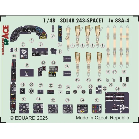 Ju 88A-4 SPACE EDUARD / ICM - Eduard Accessories 3DL48243