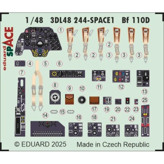 Bf 110D SPACE EDUARD - Eduard Accessories 3DL48244