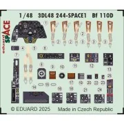 Bf 110D SPACE EDUARD, 1/48 - Eduard Accessories 3DL48244 Bf 110D SPACE EDUARD, 1/48 - Eduard Accessories 3DL48244