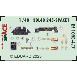 Bf 109E-4/7 SPACE TAMIYA - Eduard Accessories 3DL48245
