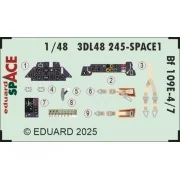 Bf 109E-4/7 SPACE TAMIYA, 1/48 - Eduard Accessories 3DL48245