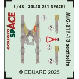MiG-21F-13 seatbelts SPACE 1/48 for Eduard, 1/48 - Eduard Accessori...
