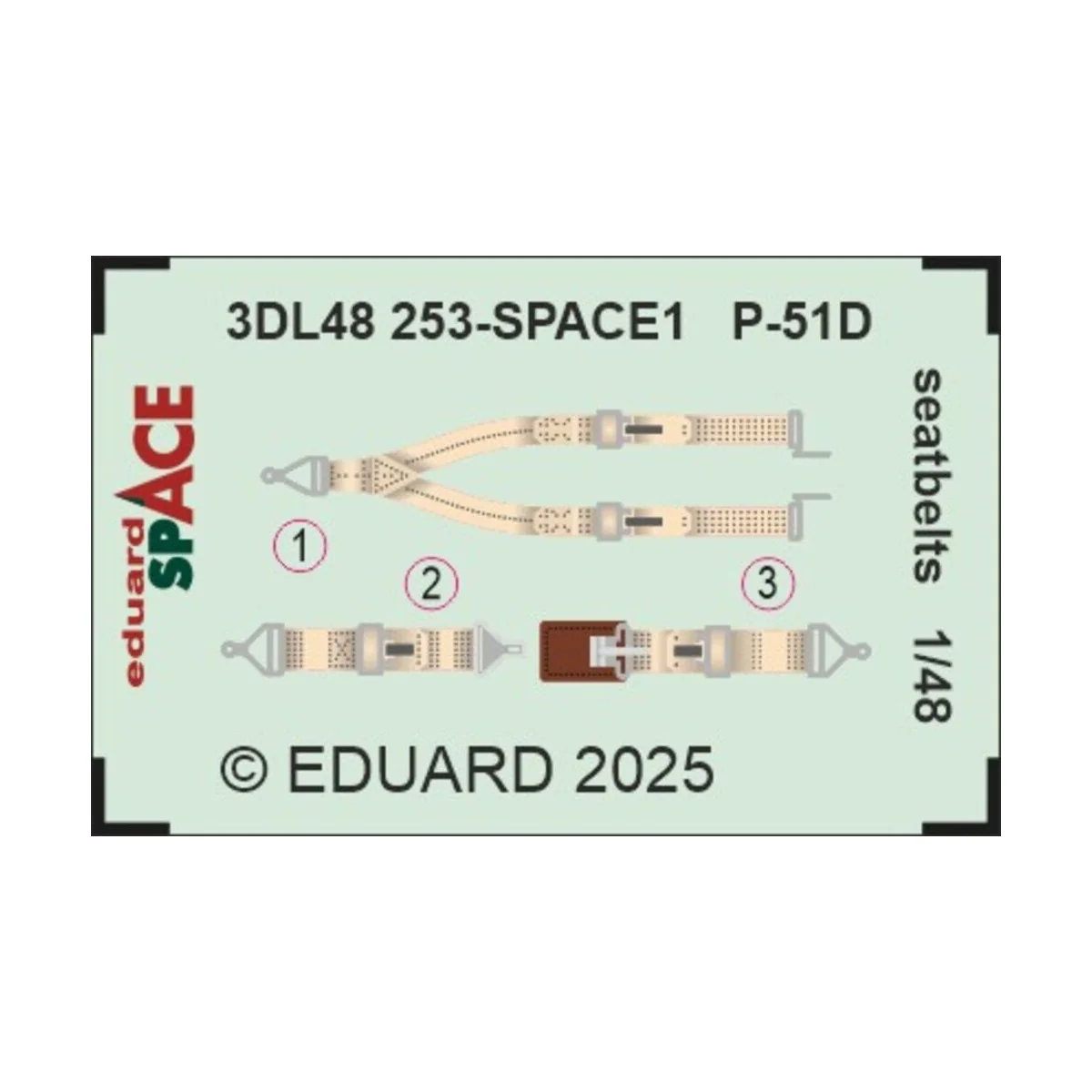 P-51D seatbelts SPACE 1/48 for Eduard, 1/48 - Eduard Accessories 3D... P-51D seatbelts SPACE 1/48 for Eduard, 1/48 - Eduard Accessories 3D...